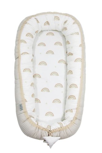 Kokon niemowlęcy Cottonwaffel Rainbow & Beige.jpg